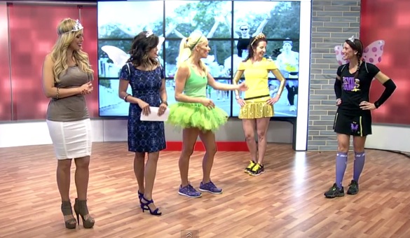 Fitz on The Daily Buzz Fairytale Fitness Fashions