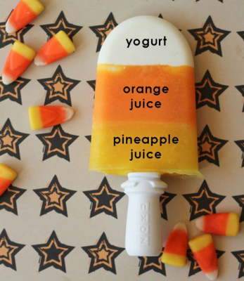 Healthy Candy Corn Popsicle