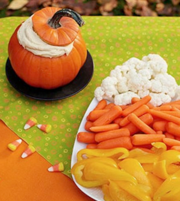 candy corn vegetable tray