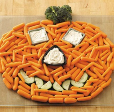 carrot stick pumpkin tray