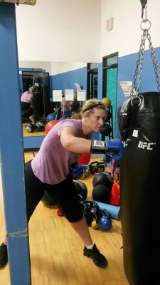 Margie Shard boxing!