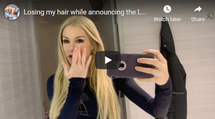 Losing my hair while announcing the Los Angeles Marathon