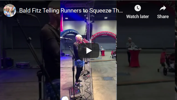 Bald Fitz Telling Runners to Squeeze Their Stuff at DC Wonder Woman Run Little Rock 5/11/19